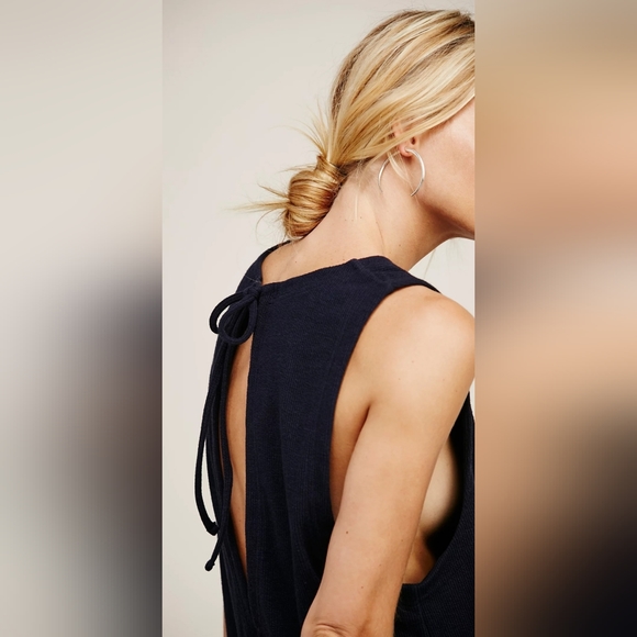 West Bay One-piece Free People Navy Blue Romper. - Picture 15 of 16